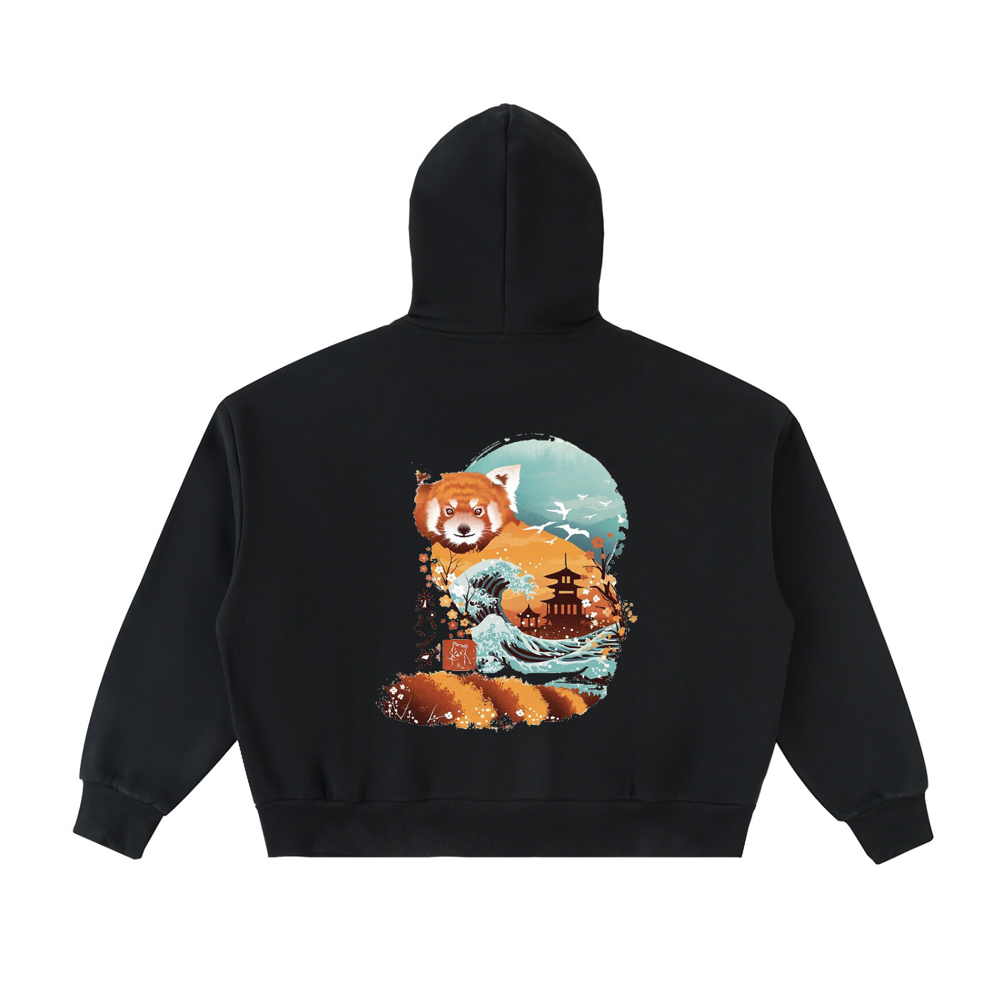 Fleeced Full-Zip Boxy Hoodie