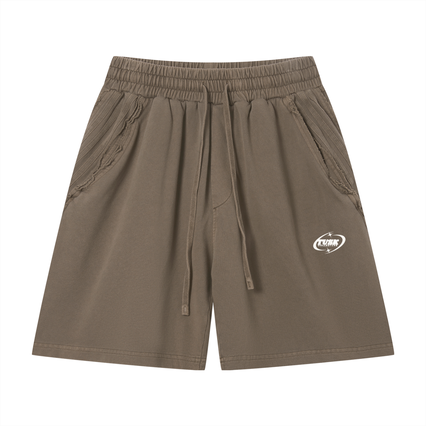 Unisex Vintage Wash Raw Edge Shorts