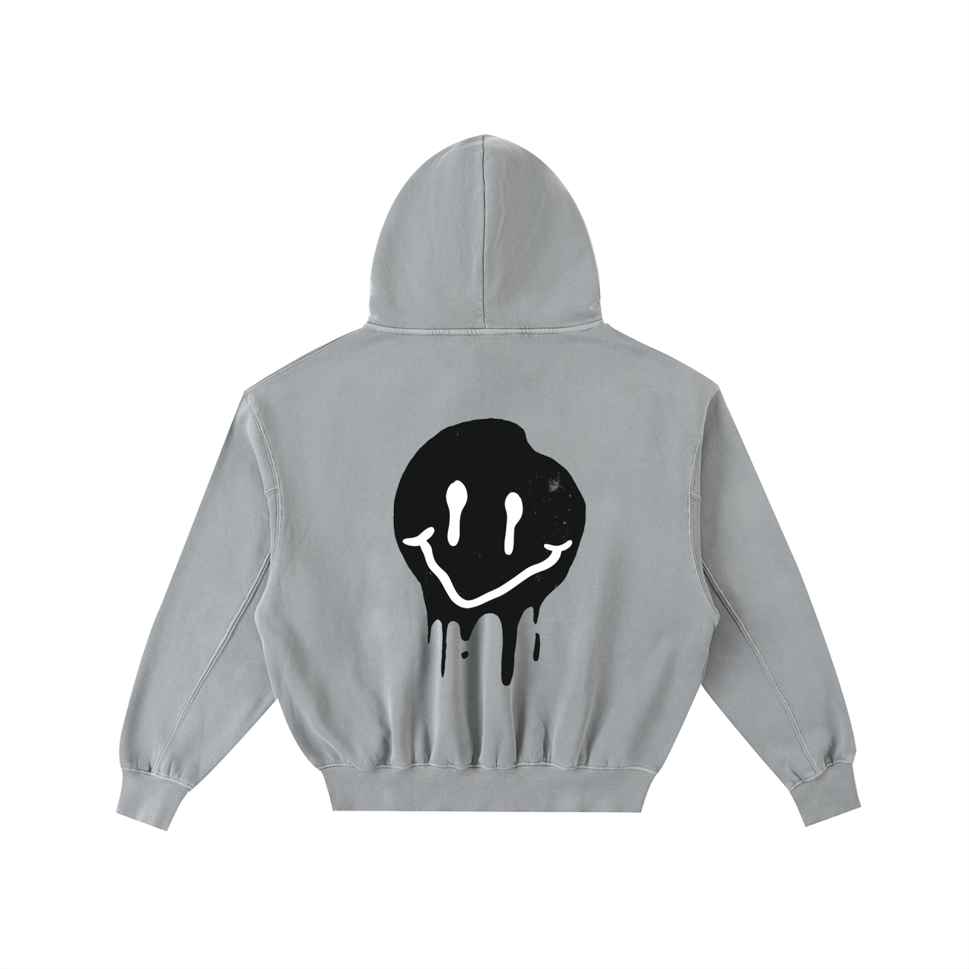 Frayed Enzyme Washed Fleece Hoodie