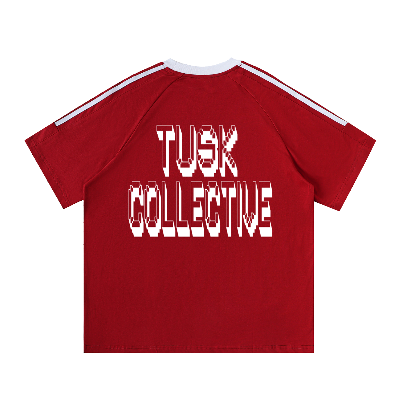 Contrast Tape Crewneck Cotton T-Shirt