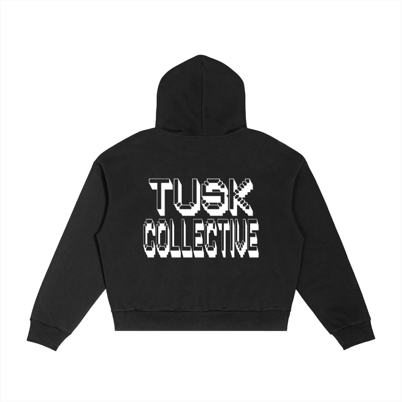 Contrast Plaid Boxy Zip Hoodie