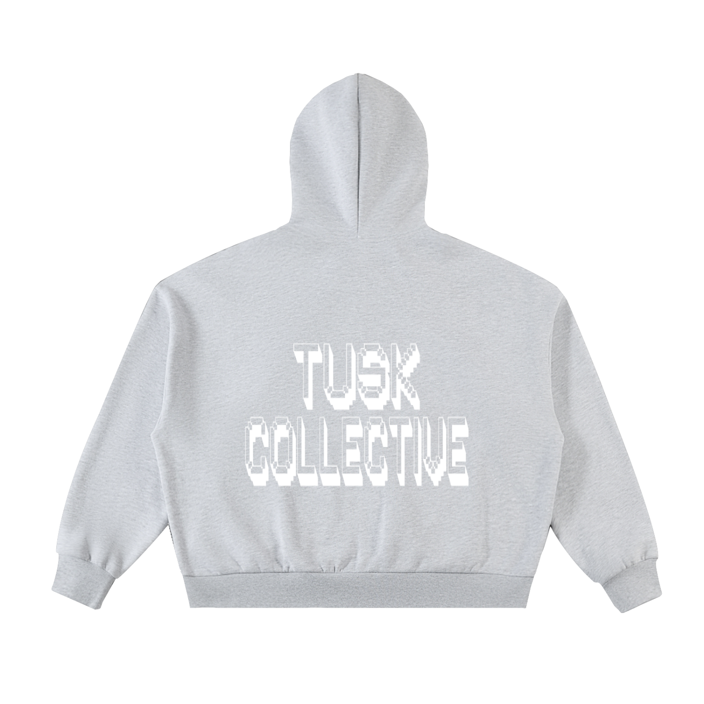 Fleeced Full-Zip Boxy Hoodie