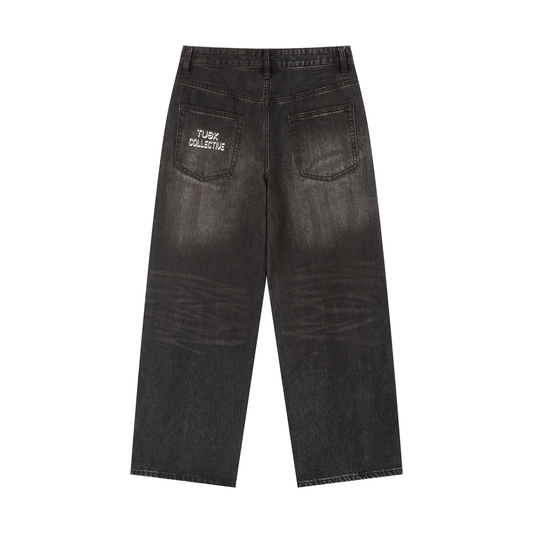 Vintage Wash Heavyweight Denim Jeans