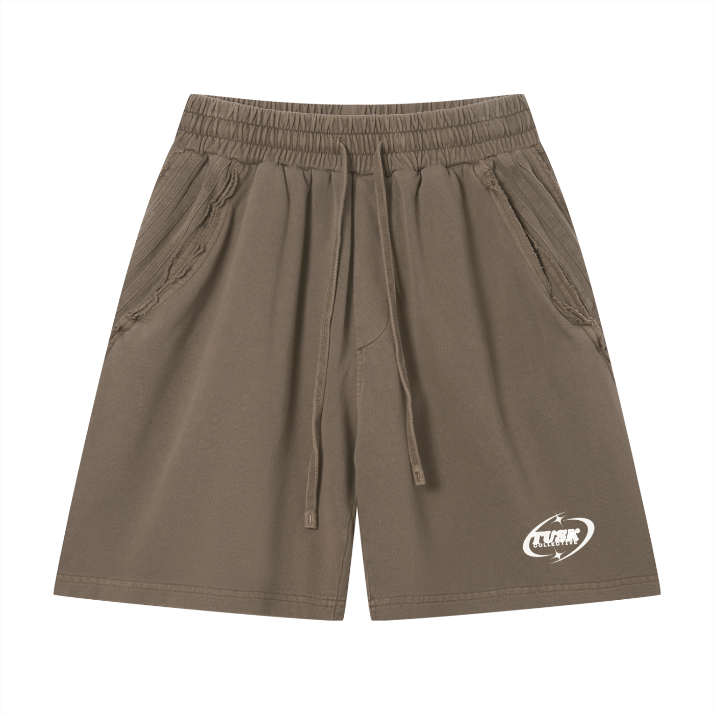 Unisex Vintage Wash Raw Edge Shorts
