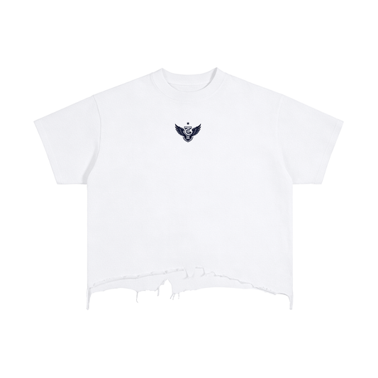 Vintage Wash Boxy Distressed Hem T-Shirt