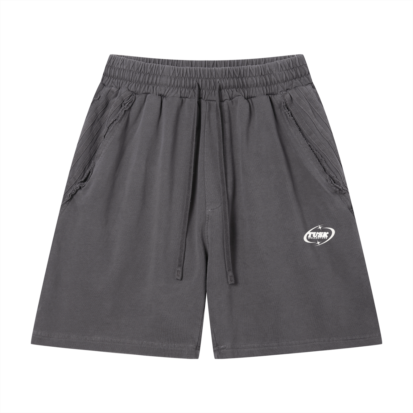 Unisex Vintage Wash Raw Edge Shorts