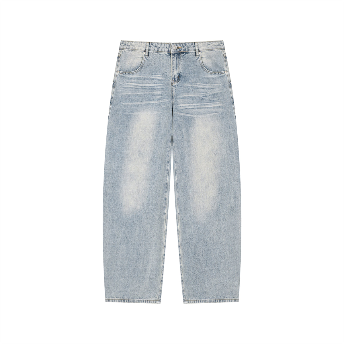 Men’s Enzyme Wash Wide Leg Jeans