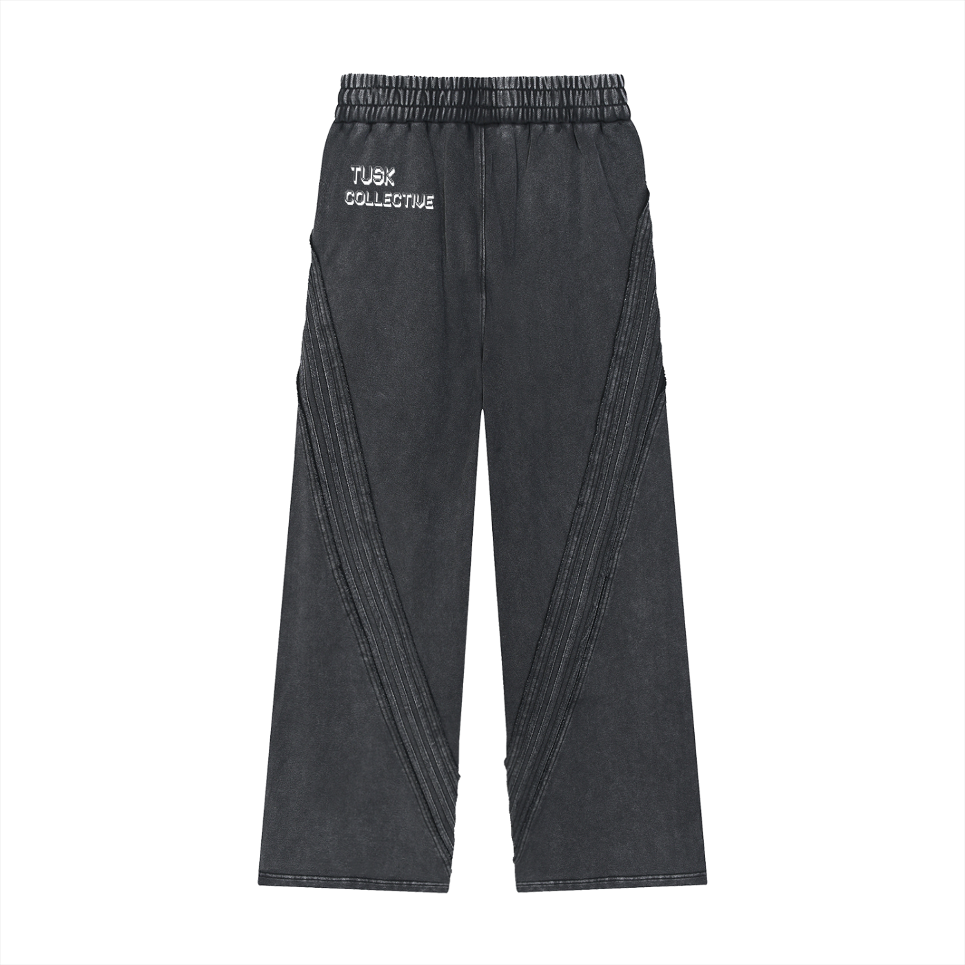 Snow Washed Tape Raw Edge Sweatpants