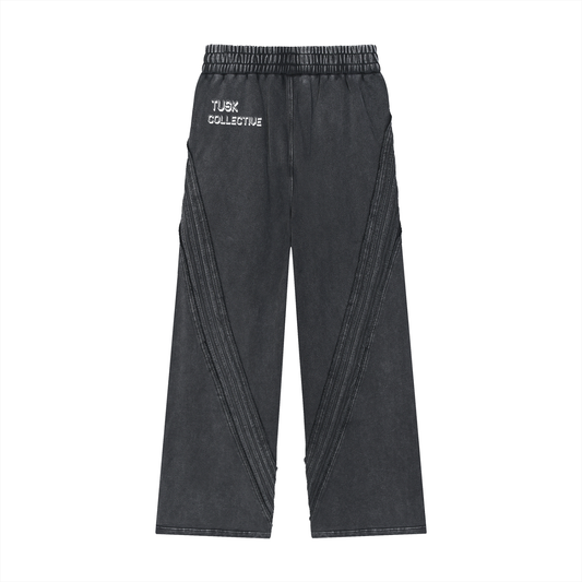 Snow Washed Tape Raw Edge Sweatpants