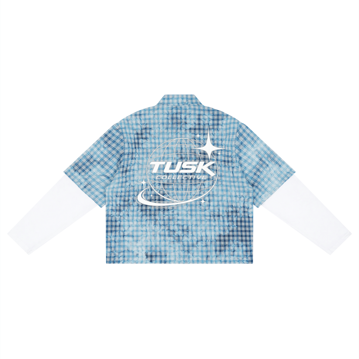 Unisex Vintage Wash Plaid Short Sleeve Shirt