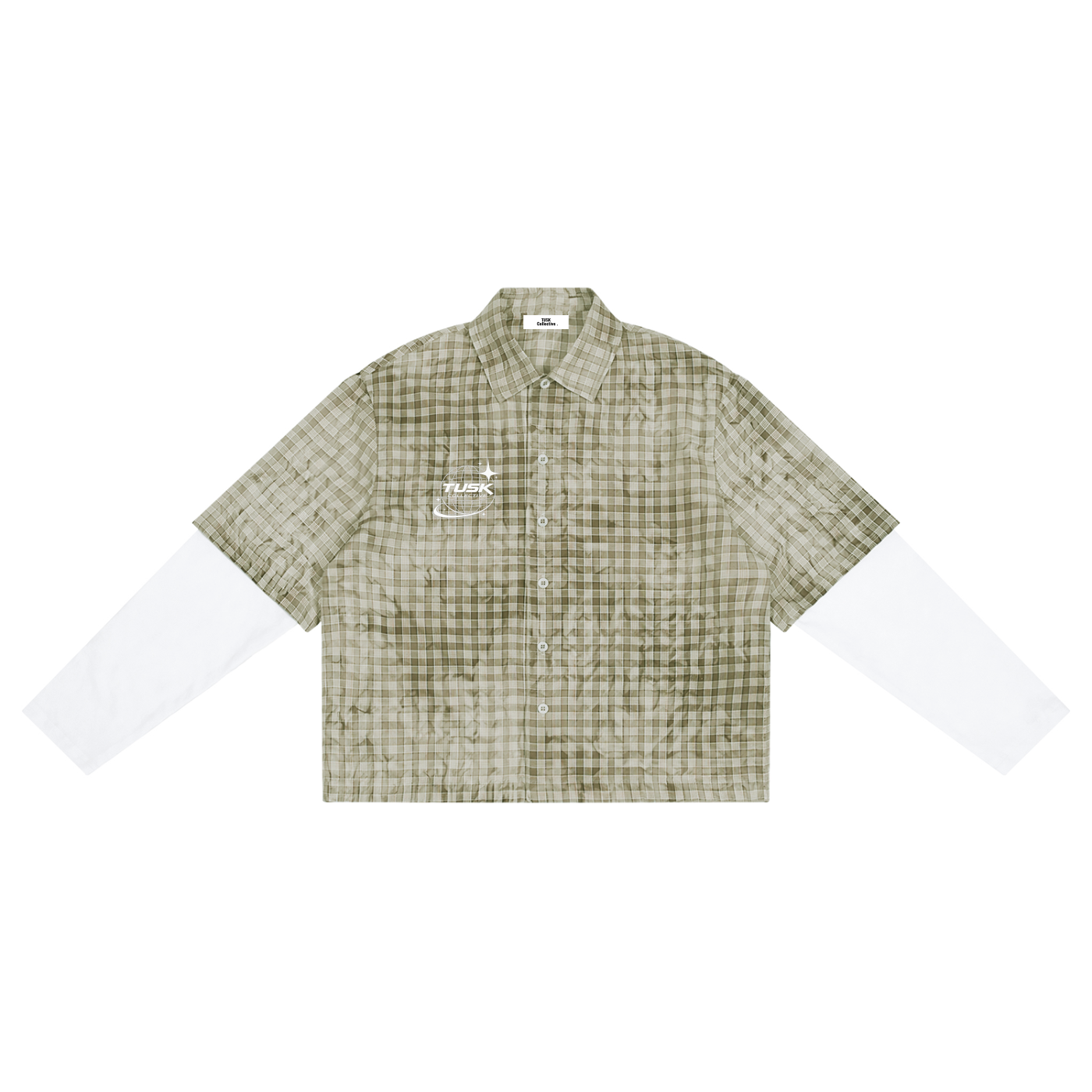 Unisex Vintage Wash Plaid Short Sleeve Shirt
