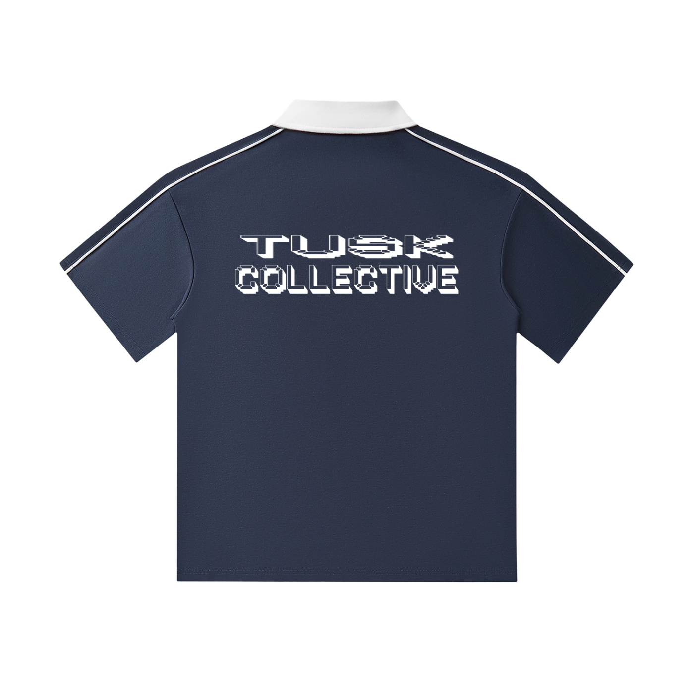 Contrast Collar Short-Sleeve Polo Shirt