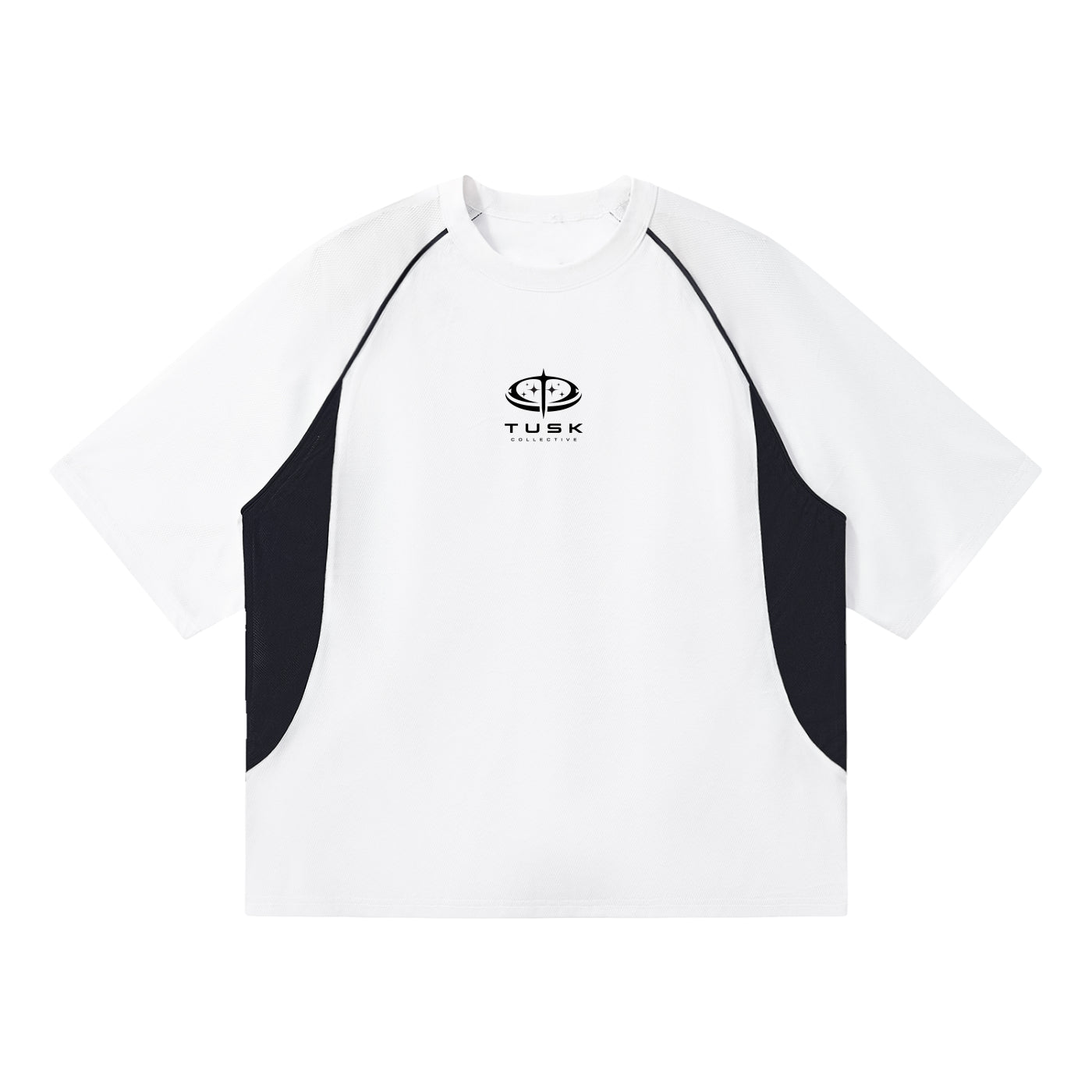 Contrast Piping Panel Raglan T-Shirt