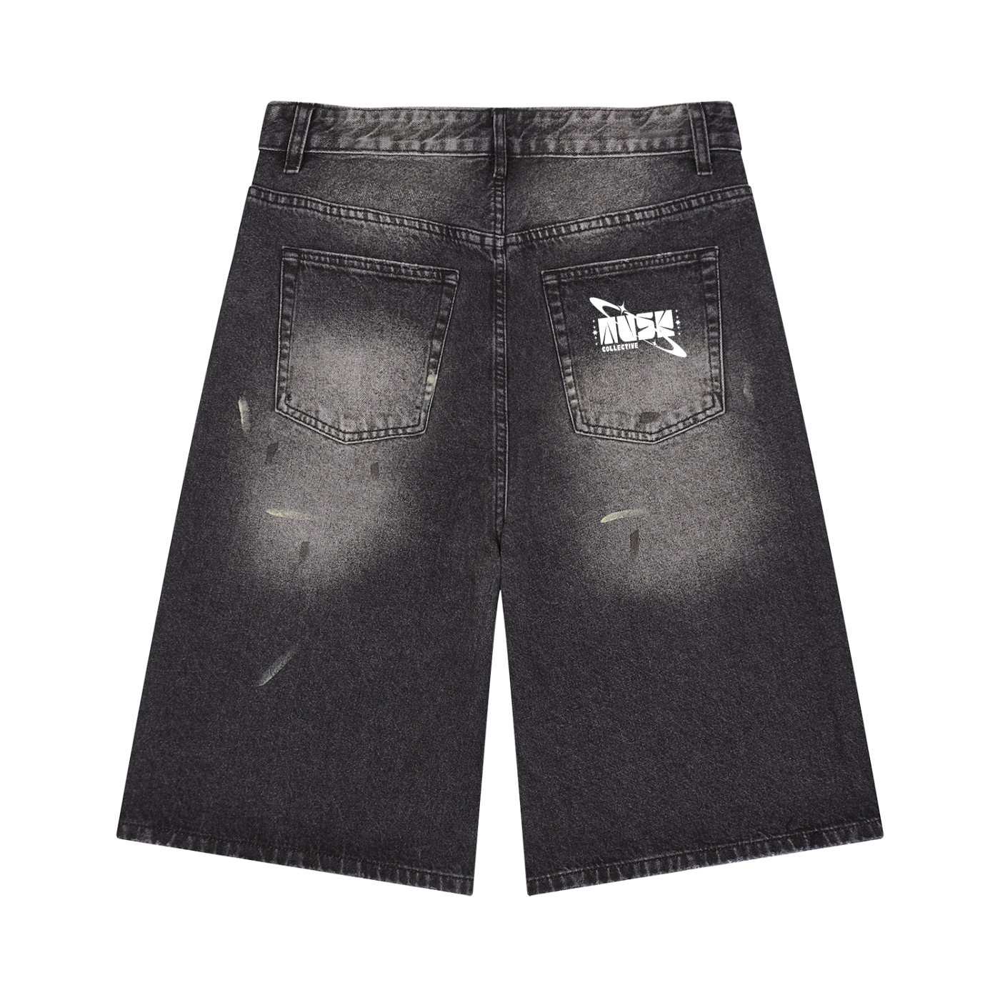 Men’s Vintage Wash Wide Leg Denim Shorts