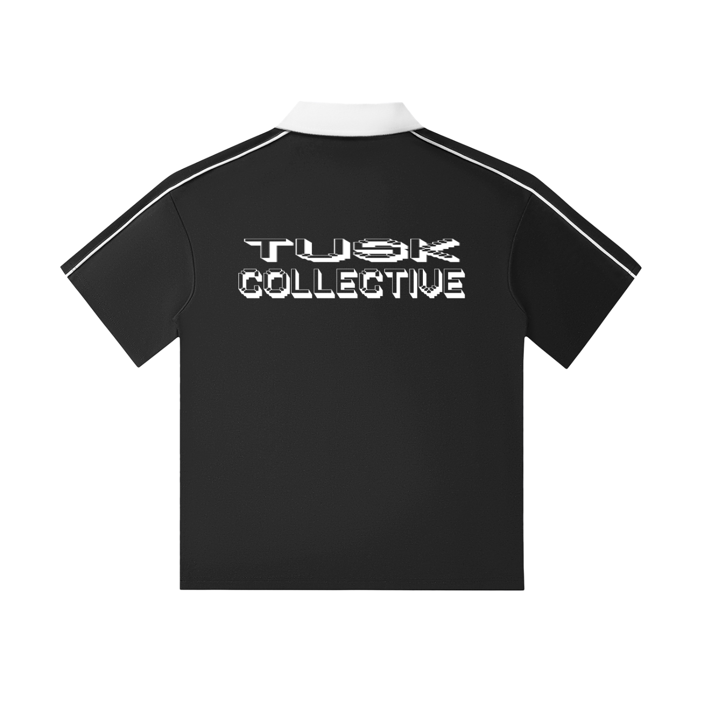 Contrast Collar Short-Sleeve Polo Shirt