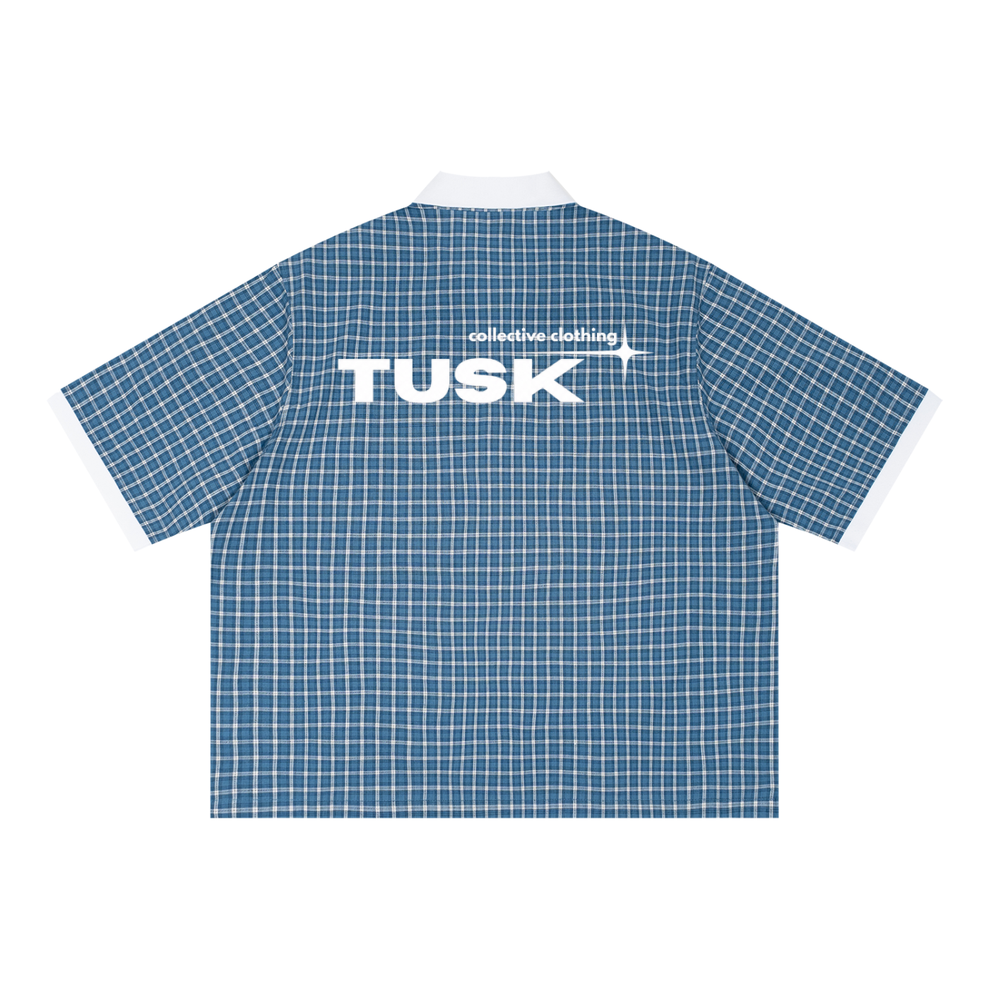 Unisex Boxy Plaid Color Block Polo Shirt