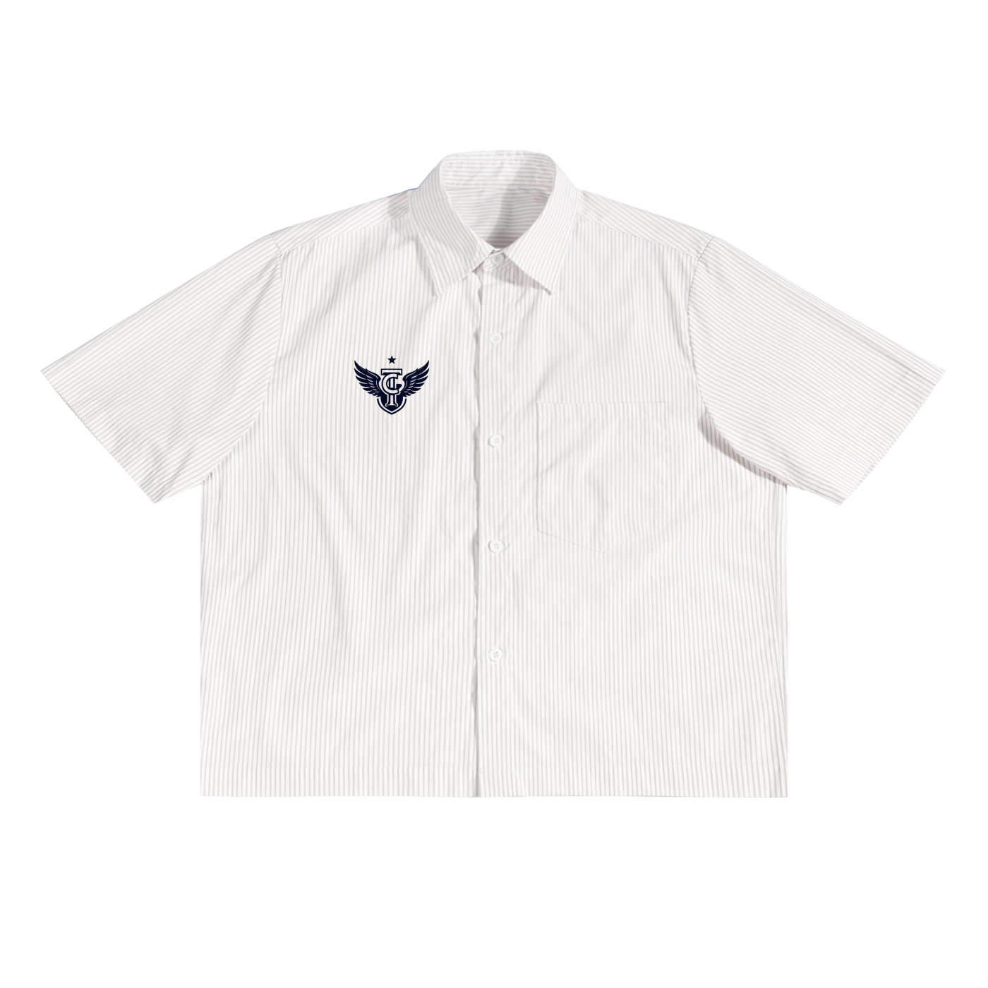 Oversized Vertical Stripe Boxy Shirt