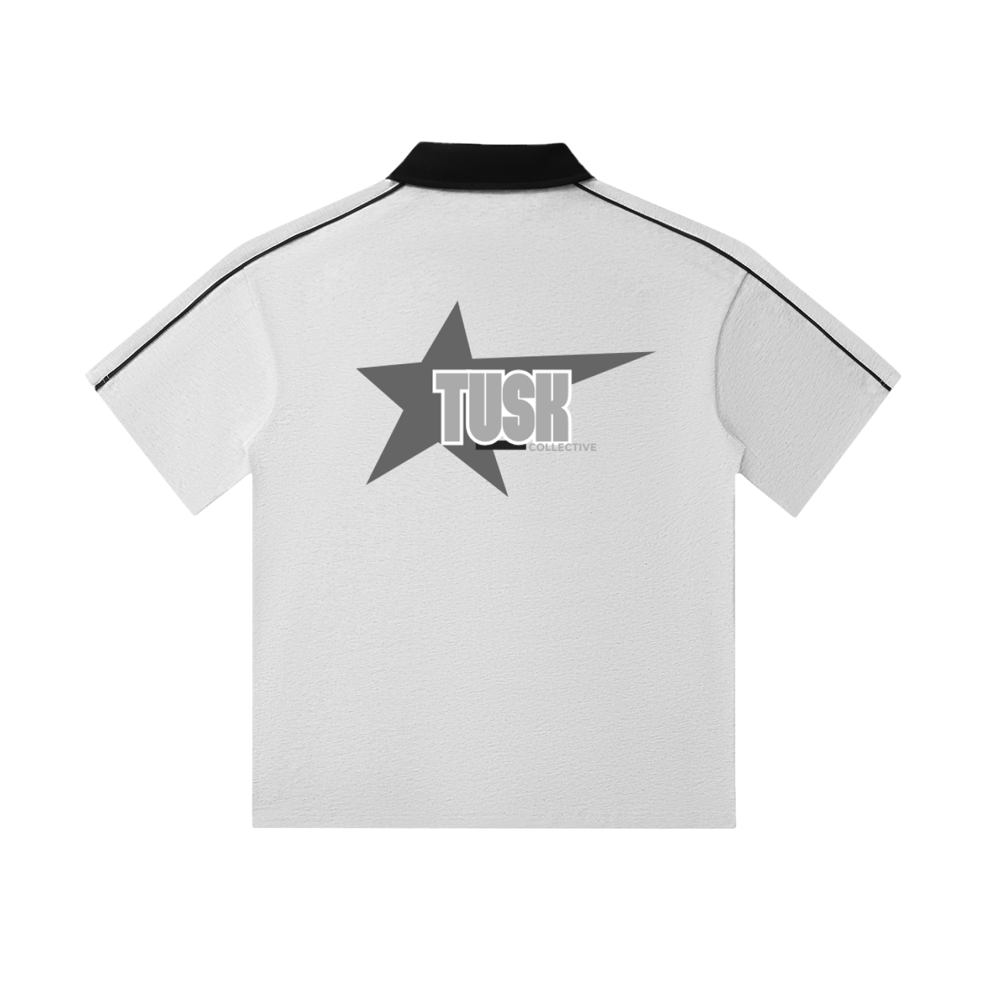 Contrast Collar Short-Sleeve Polo Shirt