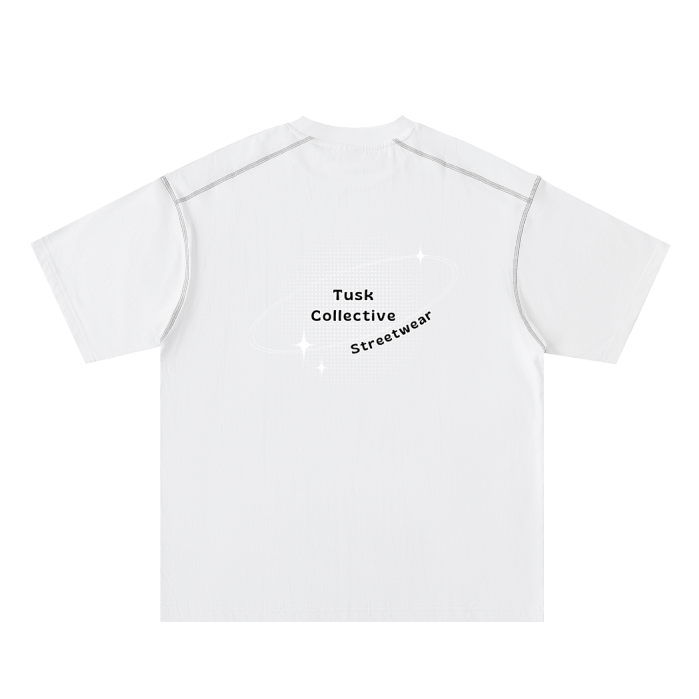 Oversized Contrast-Stitched Cotton Tee