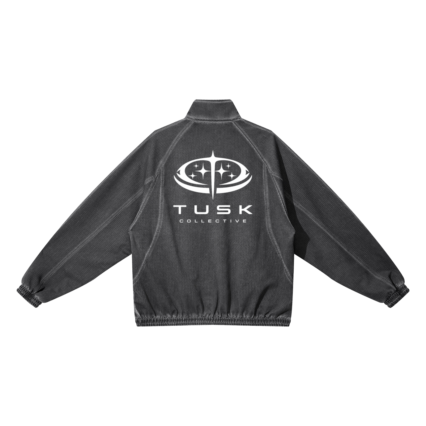 Unisex Vintage Wash Full Zip Mesh Jacket