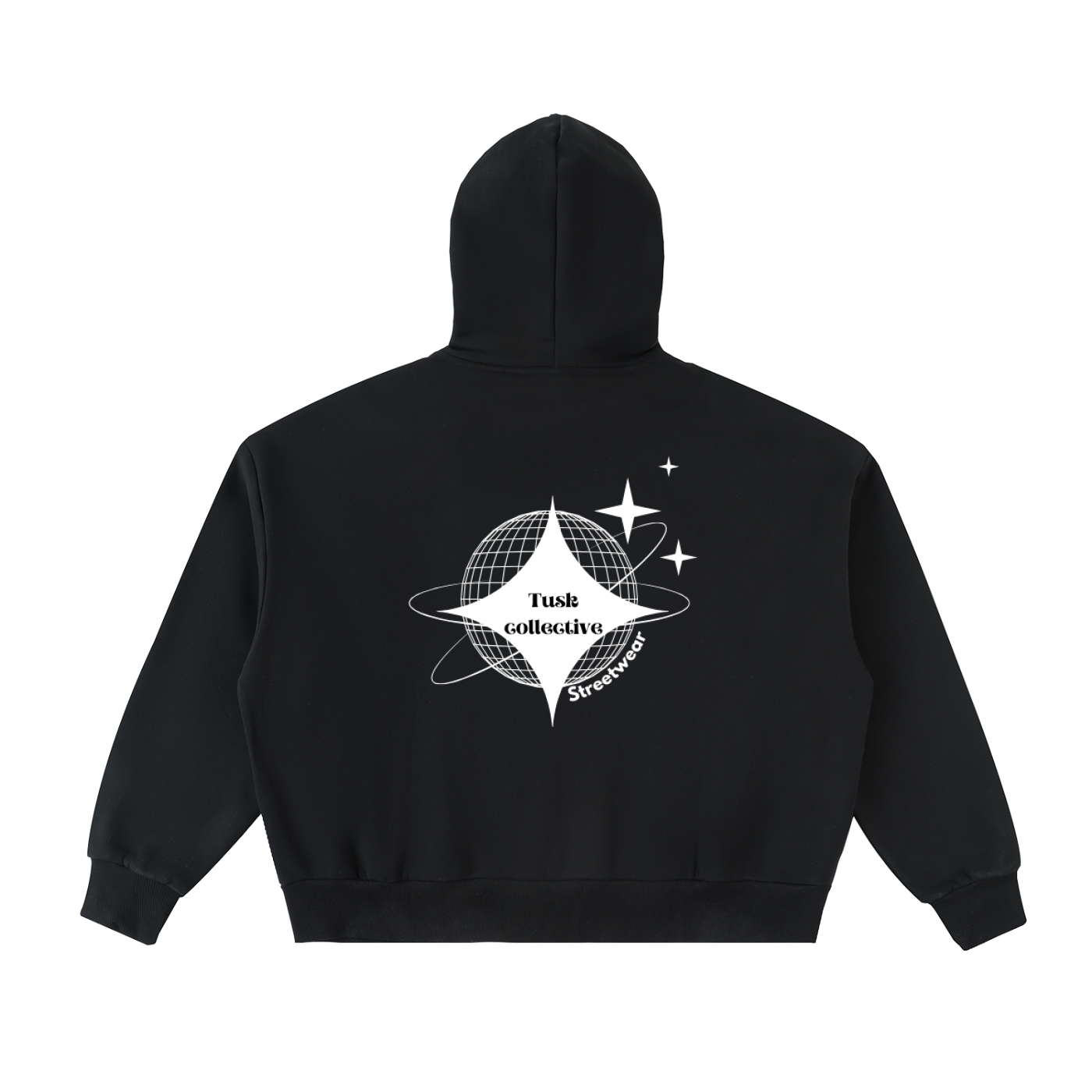 Fleeced Full-Zip Boxy Hoodie