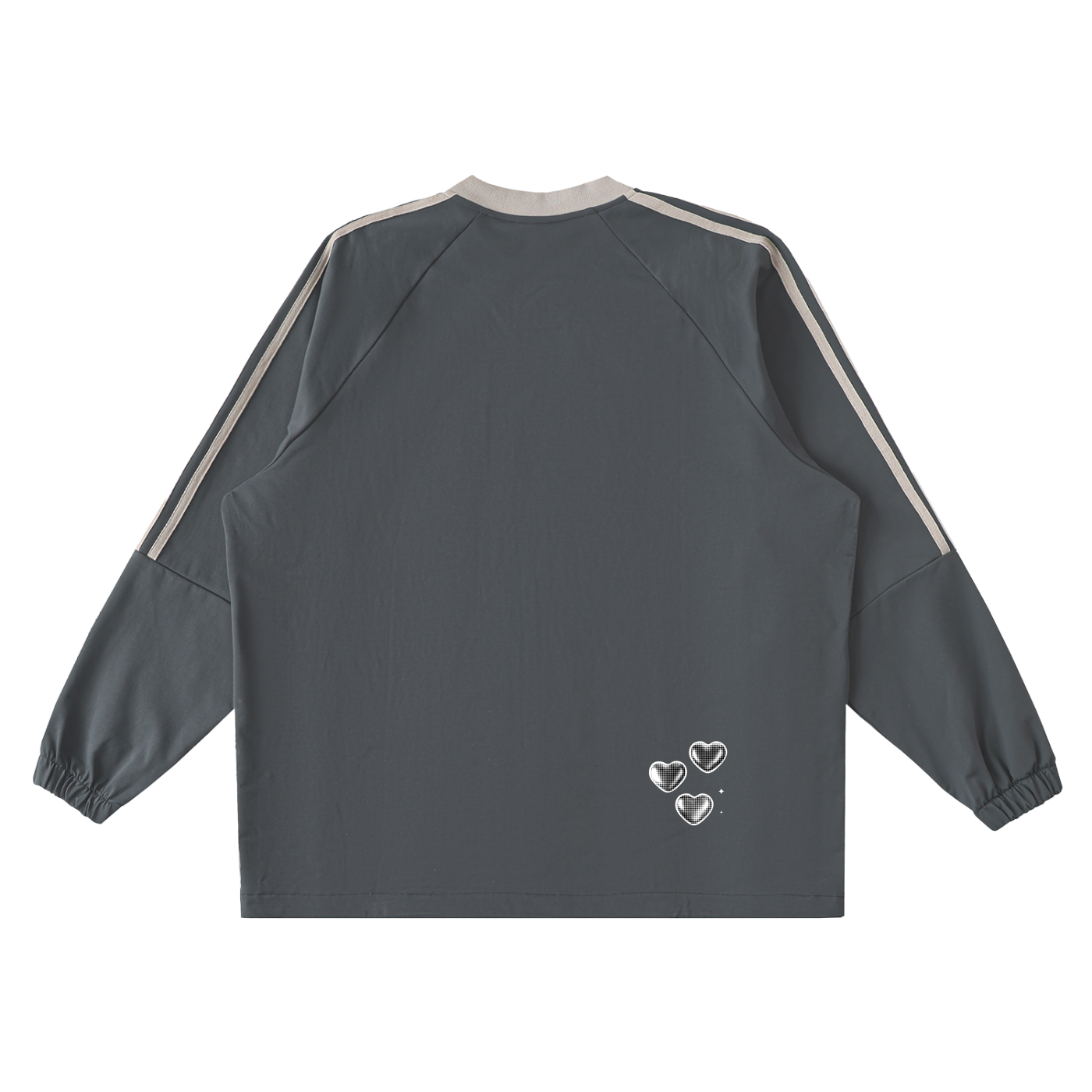 Color-Block V-Neck Long-Sleeve T-Shirt