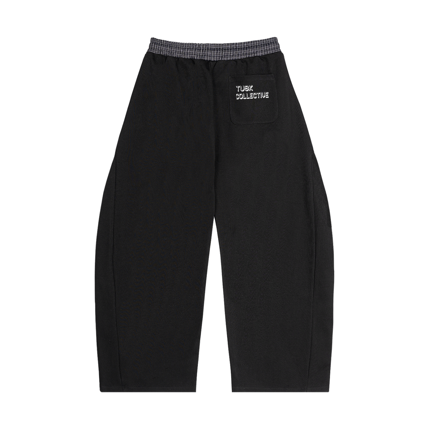 Plaid Waistband Barrel Sweatpants