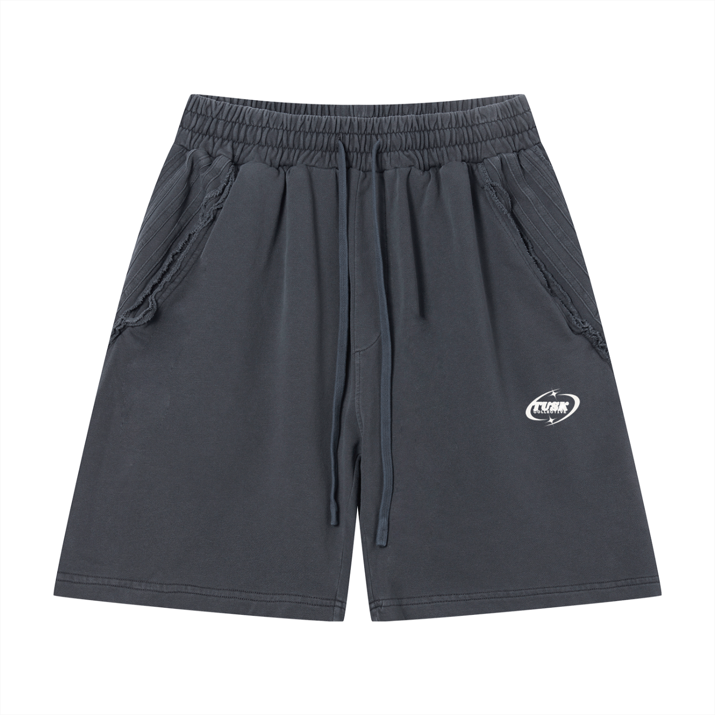 Unisex Vintage Wash Raw Edge Shorts