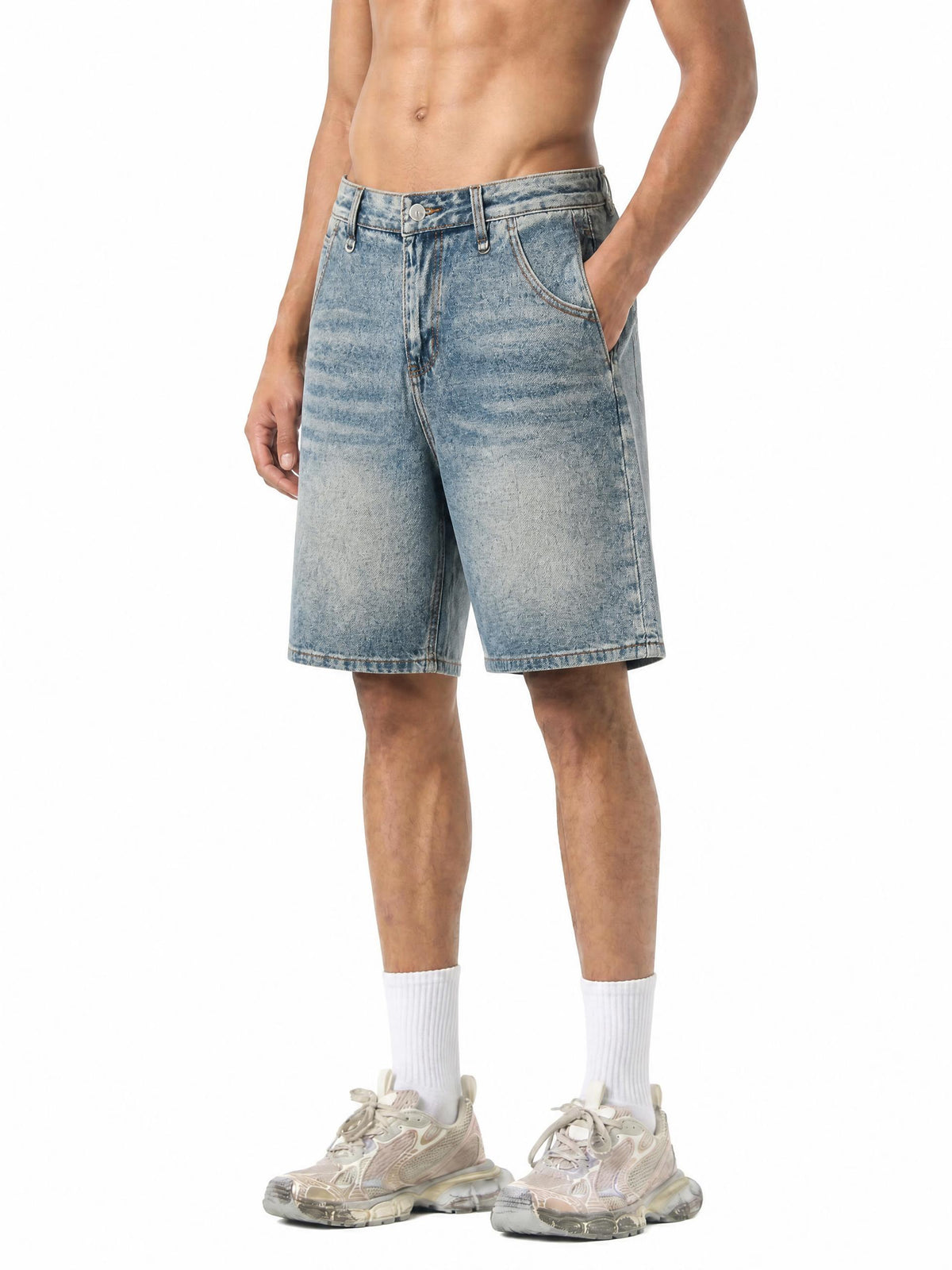 Men's Vintage Wash Denim Shorts