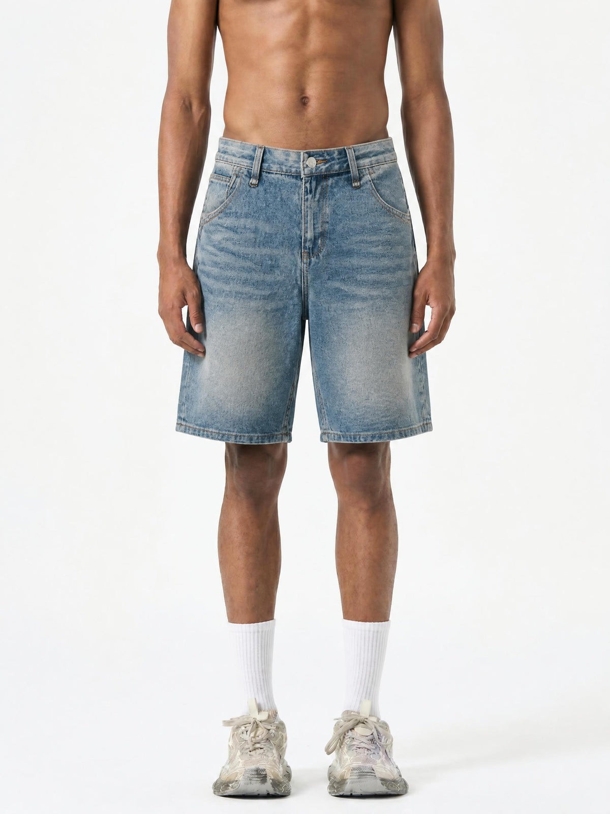 Men's Vintage Wash Denim Shorts