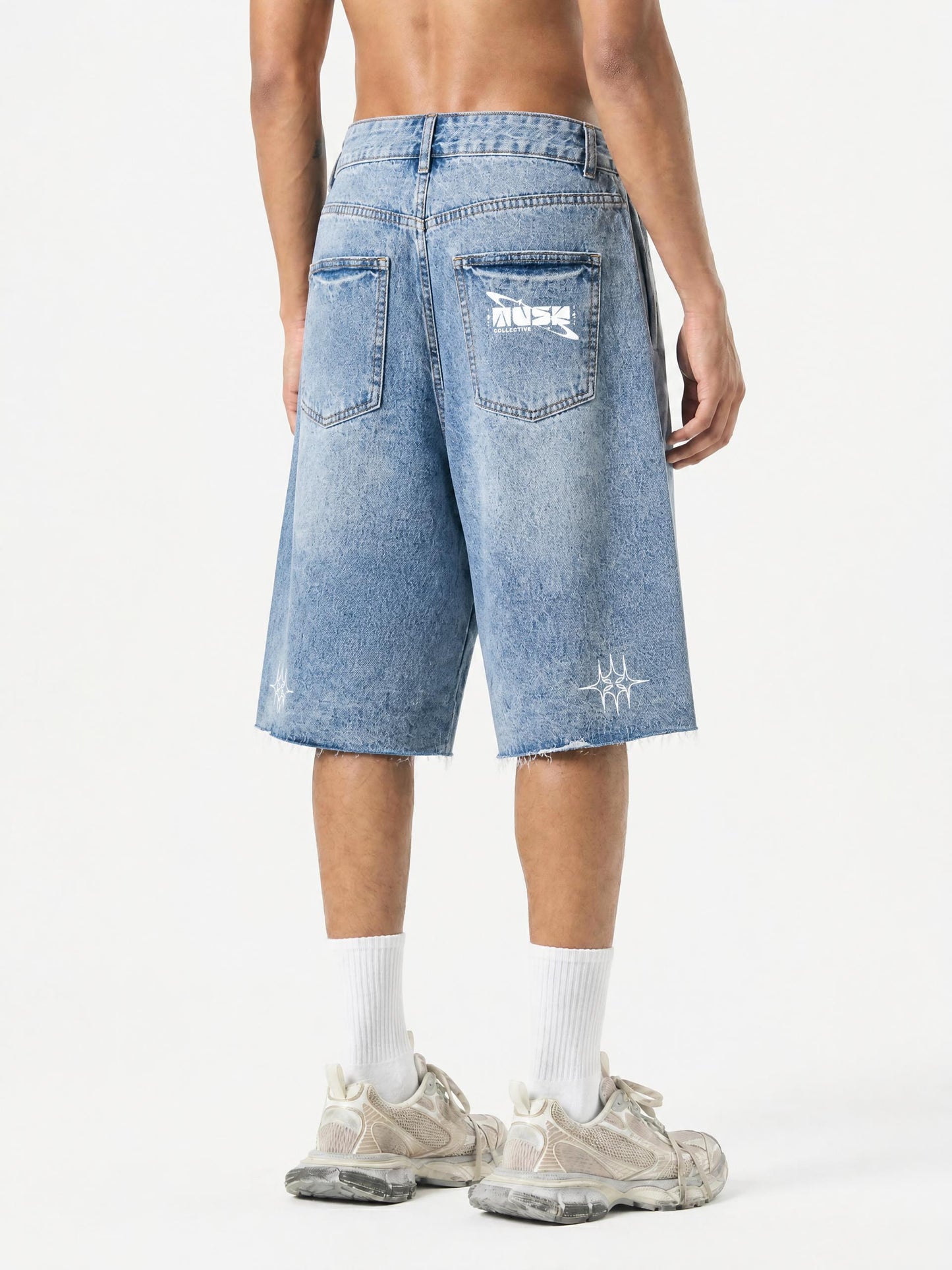 Men’s Vintage Wide Leg Denim Shorts