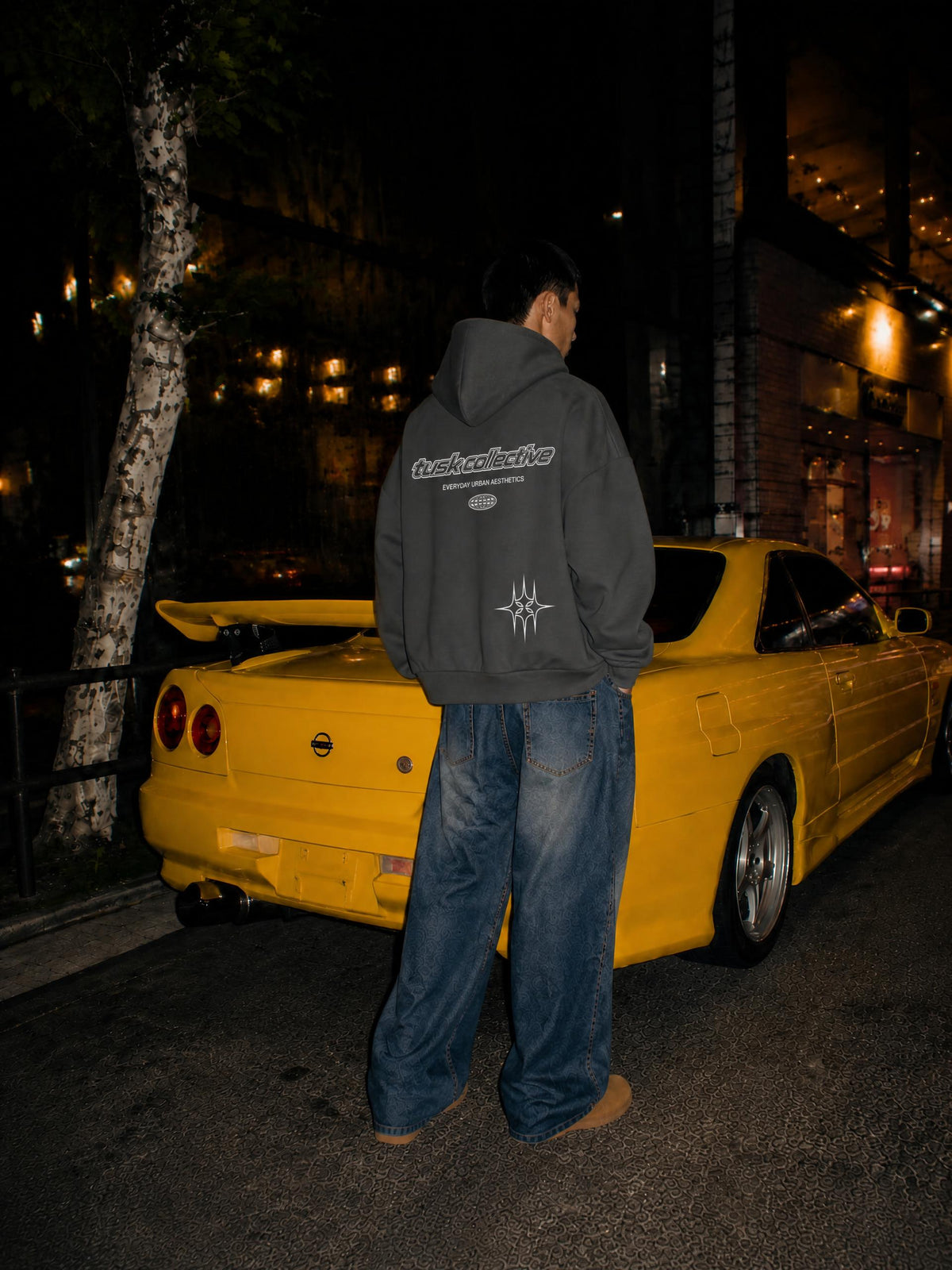 Fleeced Full-Zip Boxy Hoodie