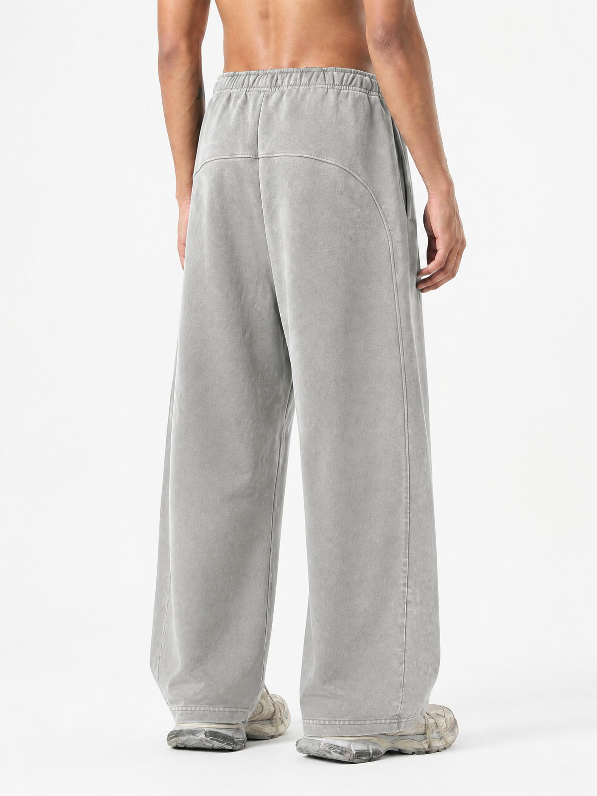 Unisex Mineral Wash Barrel Leg Pants