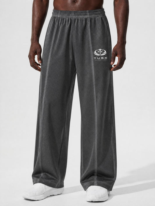 Unisex Vintage Wash Wide Leg Mesh Sweatpants