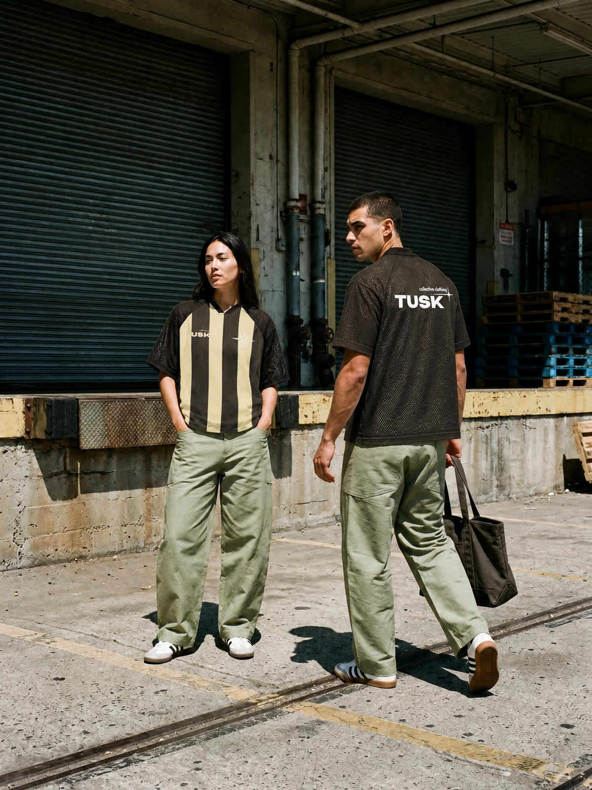 Unisex Striped Mesh Boxy Soccer Jersey