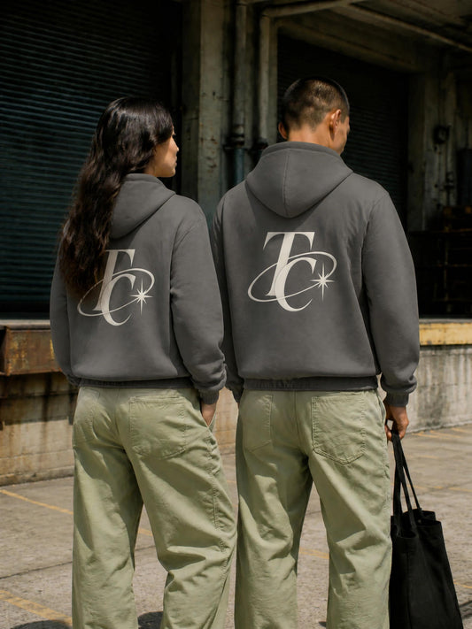 Unisex Boxy Piping Fleece Hoodie