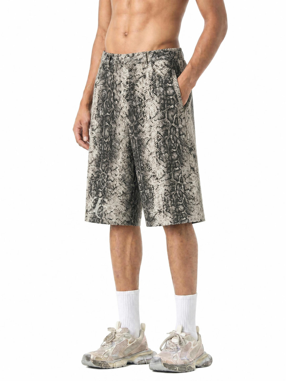 Men's Snake Print Shorts