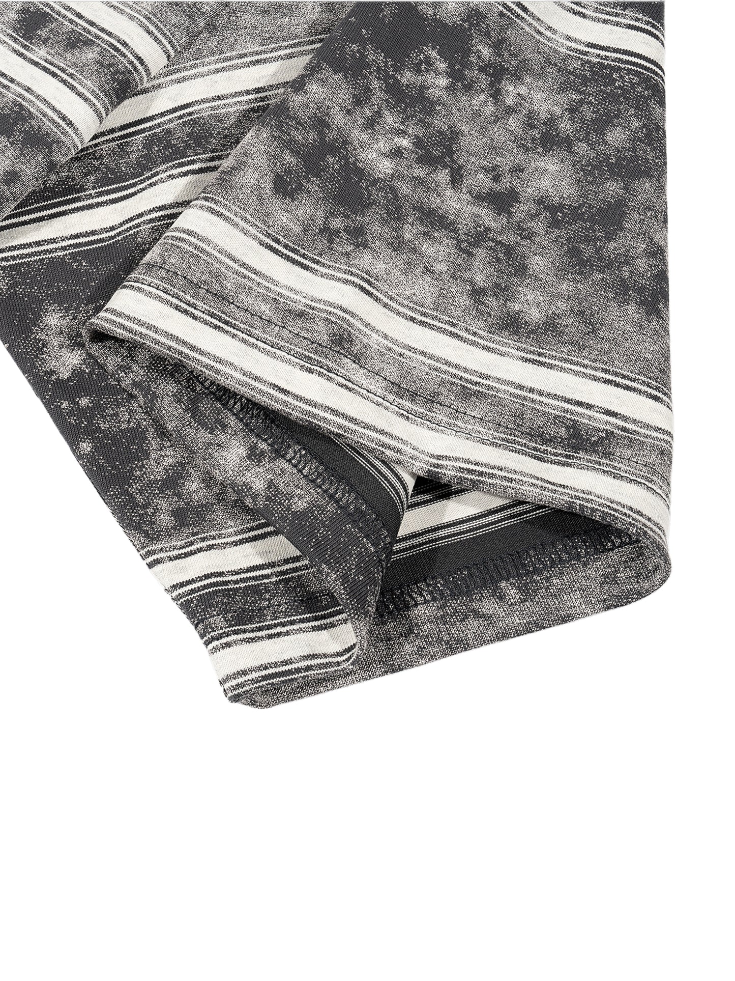 Snow Washed Striped Boxy T-Shirt