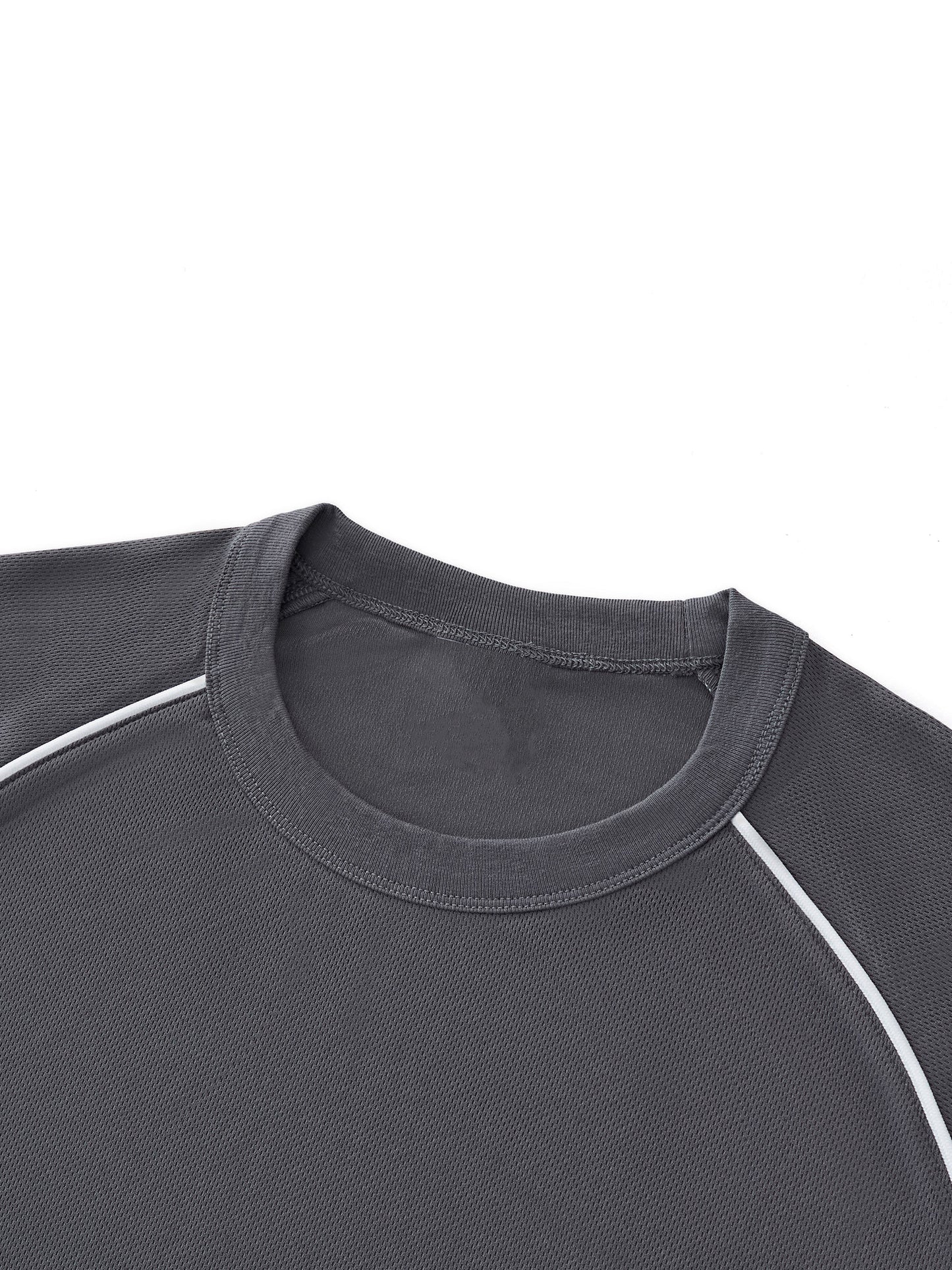 Contrast Piping Panel Raglan T-Shirt